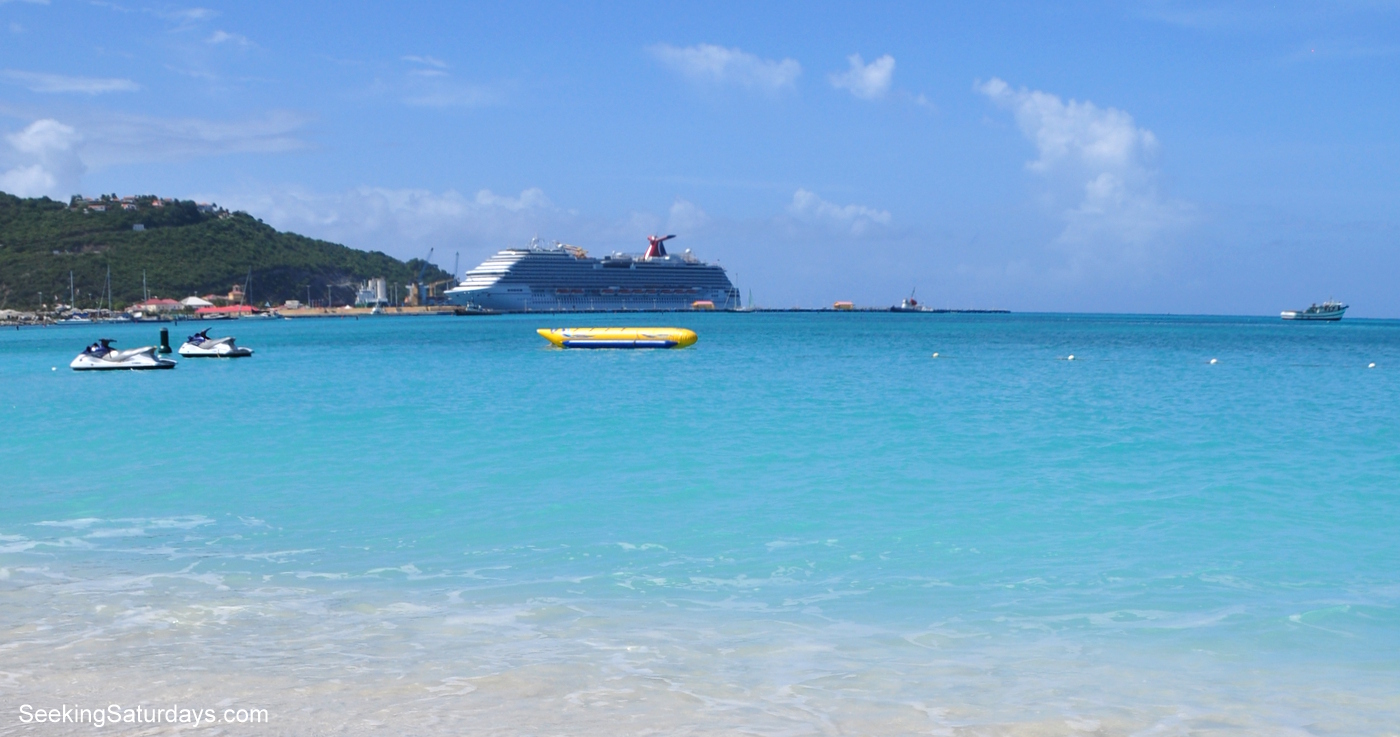 Caribbean cruise ship in St. Maarten