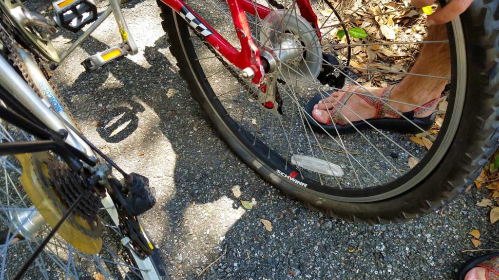 Bicycle flat tire