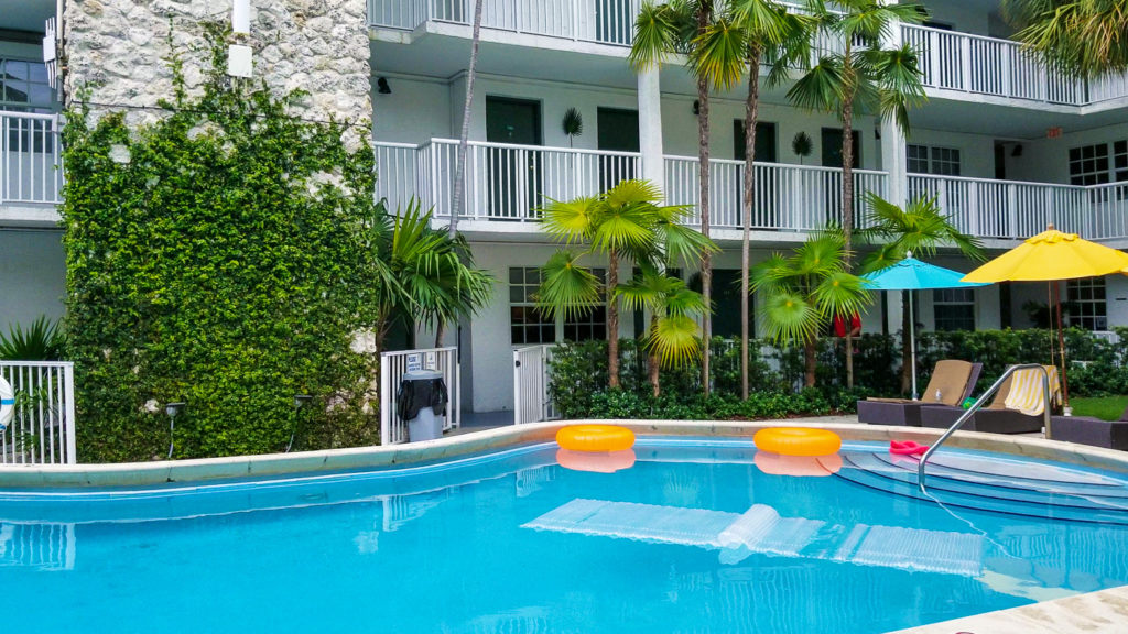 Key Biscayne tropical hotel pool