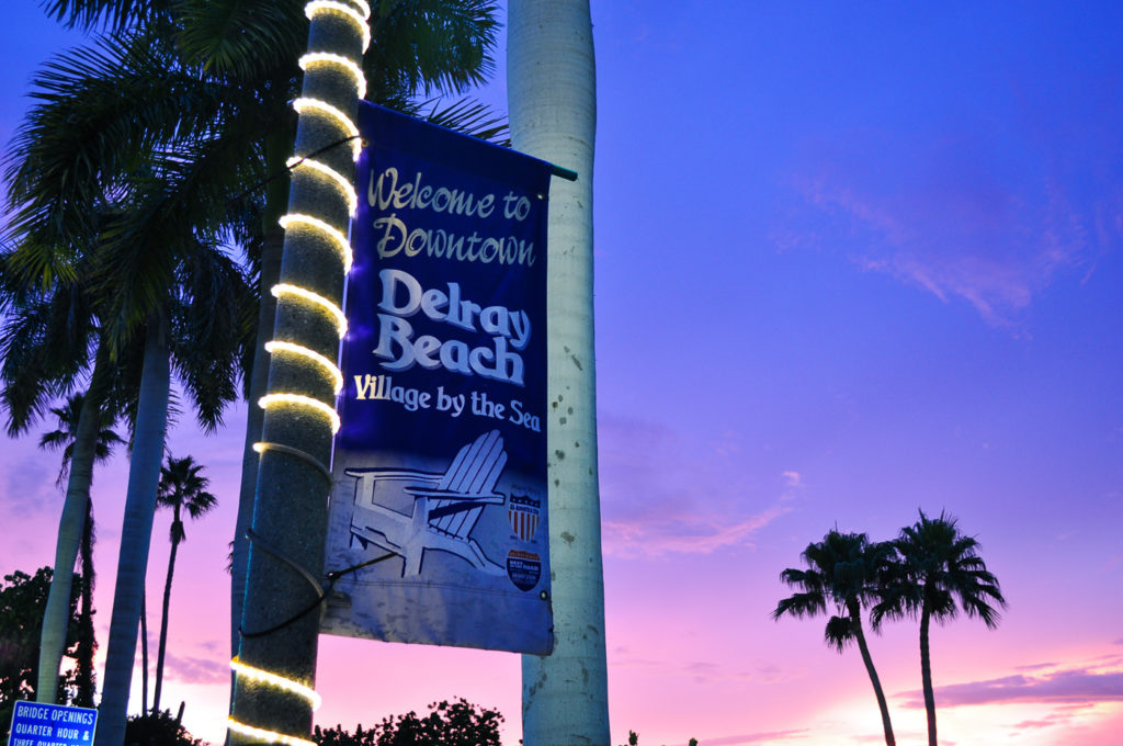 Thing to do in Delray Beach: sunset with palm trees