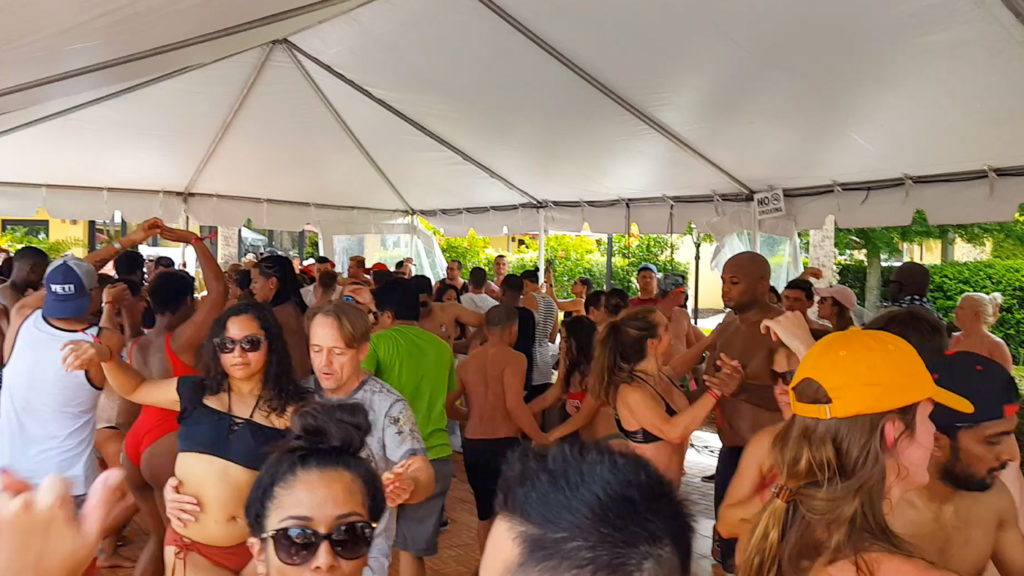 Orlando Salsa Congress pool party tent
